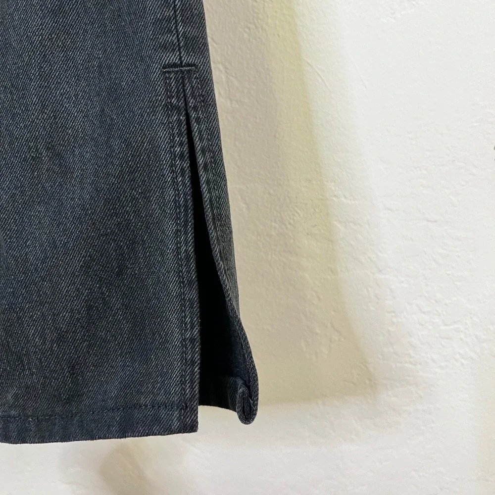 GRLFRND The Hailey Black Straight Leg Jeans Cropped Side Slit Hem Size 27 - Picture 4 of 16